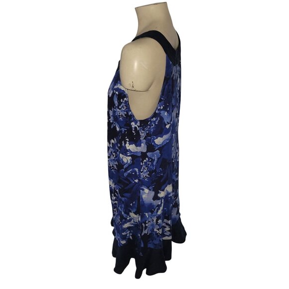 Tommy Bahama Blue Floral Sleeveless Dress‎ With Ruffle Hem Size M - Picture 4 of 7
